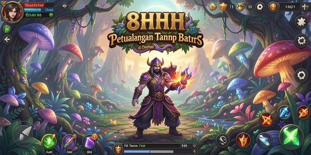 Tampilan gameplay petualangan yang mendebarkan di 8HHH.