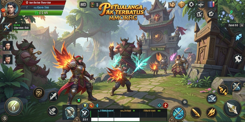 Screenshot utama 8ID menampilkan aksi gameplay seru di dunia MMORPG.