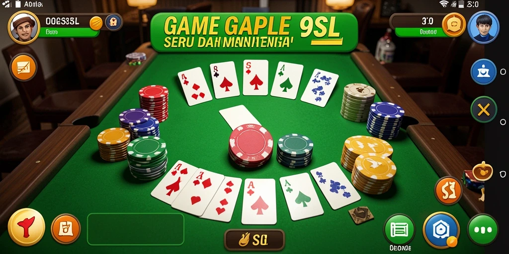 Tampilan utama permainan Gaple di 9SL dengan gameplay yang seru.