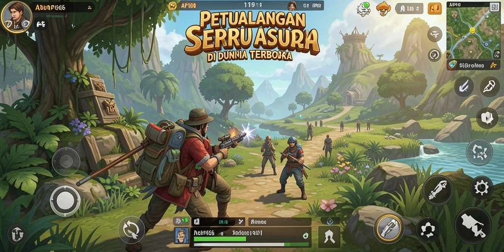 Screenshot gameplay menampilkan eksplorasi yang mendalam di dunia Open World.