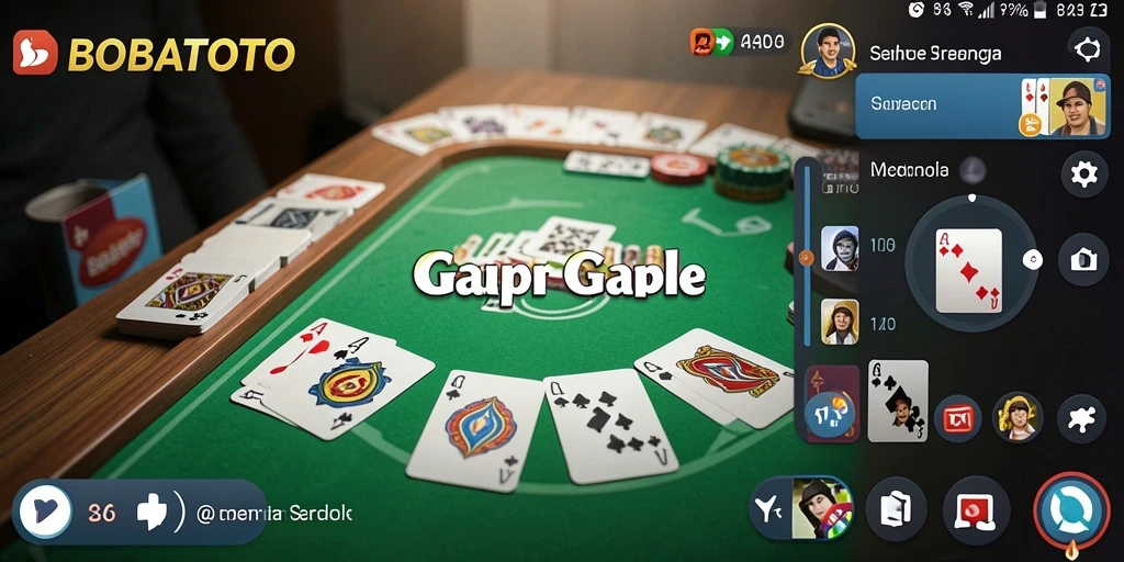 Gameplay seru BOBATOTO saat bermain Gaple bersama teman.