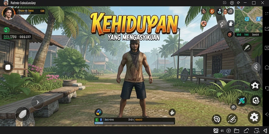 Tangkapan layar dari gameplay C0077 yang menunjukkan interaksi karakter dan lingkungan.