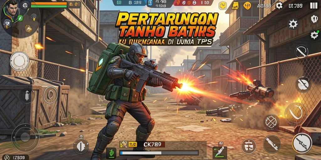 Screenshot CK789 menampilkan aksi tembak-menembak yang mendebarkan dalam mode TPS.