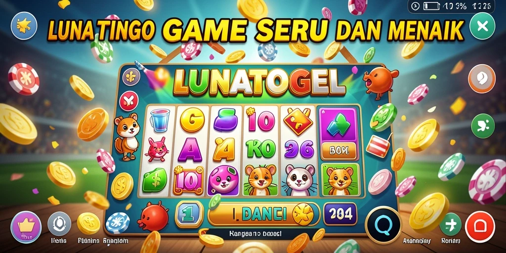 Tampilan gameplay LUNATOGEL yang seru dan interaktif.