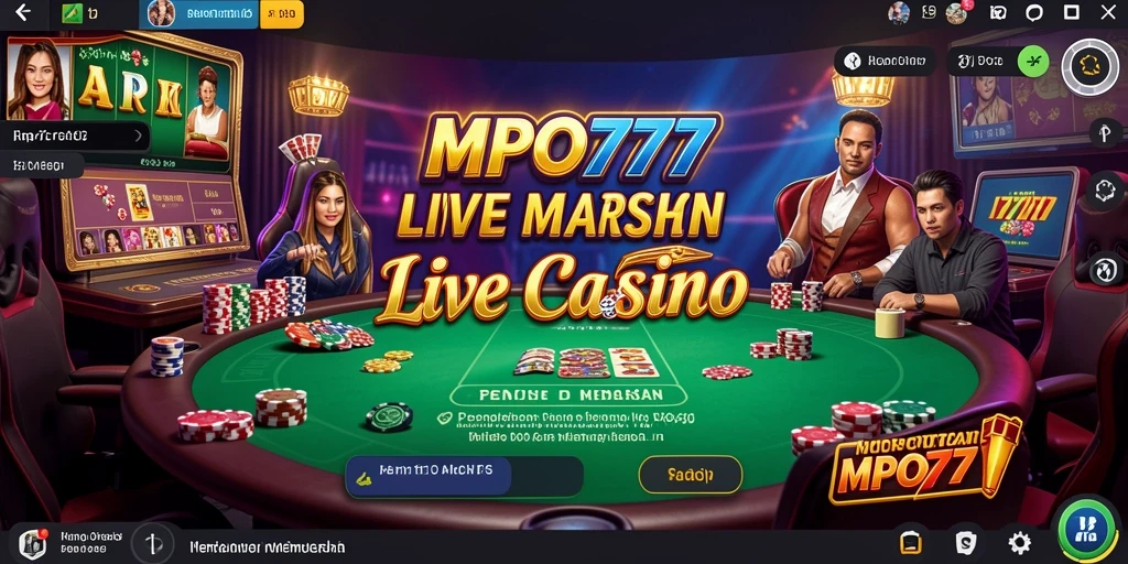 Tampilan berkualitas tinggi dari gameplay Live Casino MPO777.
