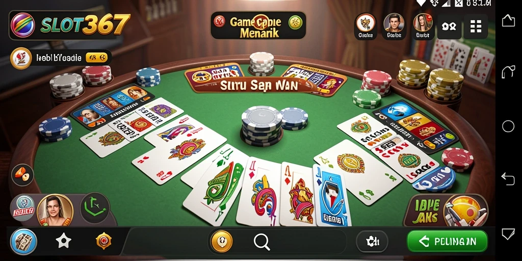 Tampilan menarik dari gameplay klasik Gaple di SLOT367.