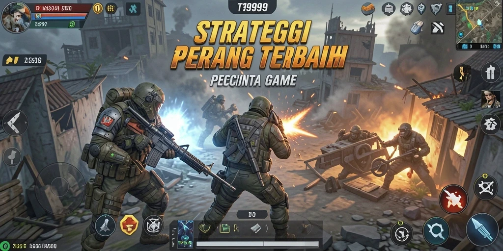 Tampilan gameplay seru dari T9999 dengan strategi yang mendebarkan.