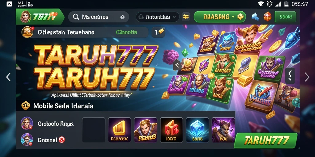 Tampilan antarmuka TARUH777 yang modern dan intuitif.