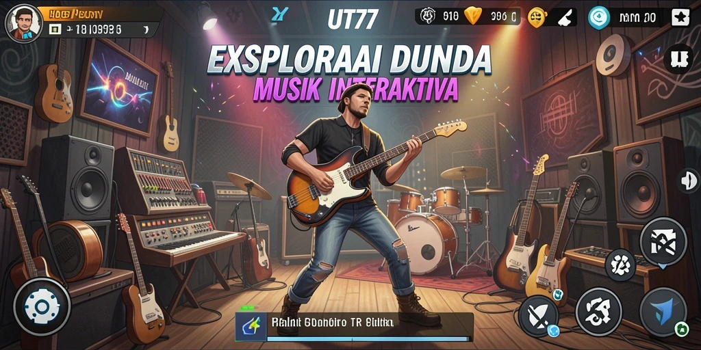 Screenshot UT77 menampilkan pemain menikmati pengalaman musik yang seru.